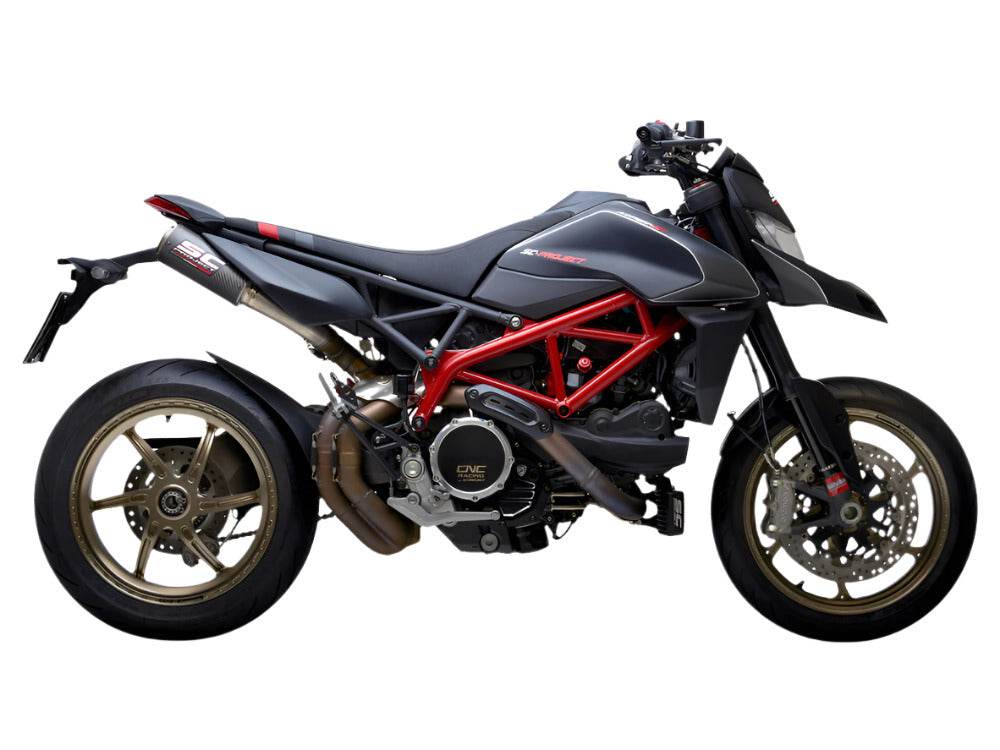 SC Project CR-T M2 Carbon Silencers Ducati Hypermotard 950 2021-25 - Motorcycle Performance Store