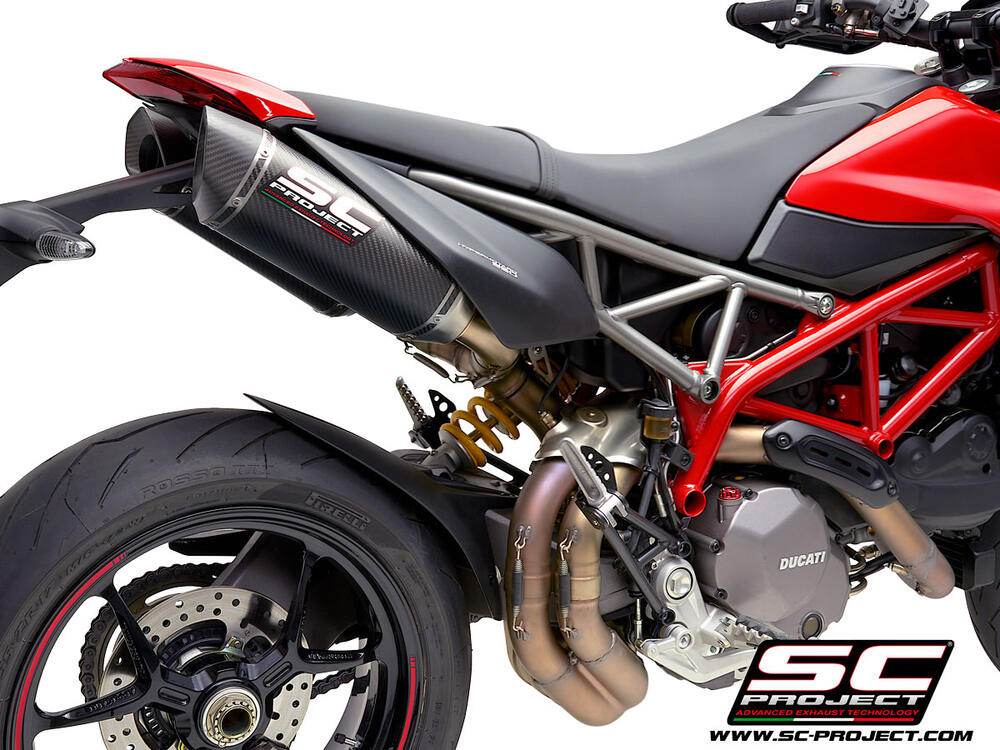 SC Project SC1-M Carbon Silencers Ducati Hypermotard 950 2021-25 - Motorcycle Performance Store