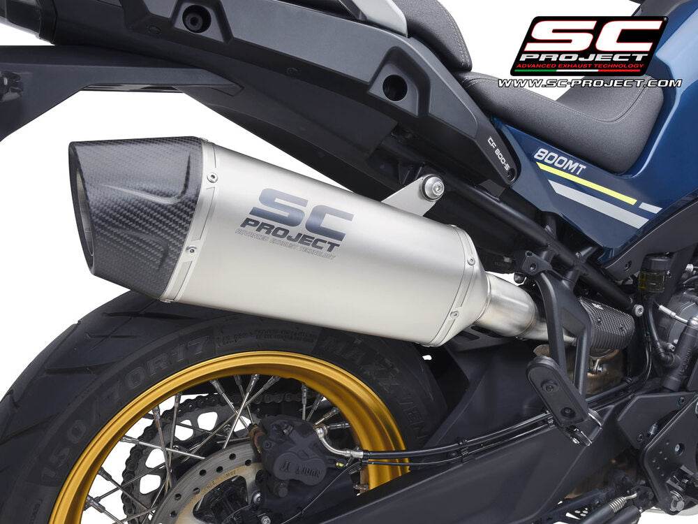 SC Project X-Plorer II Titanium Silencer CF Moto 800 MT 2022-25 - Motorcycle Performance Store