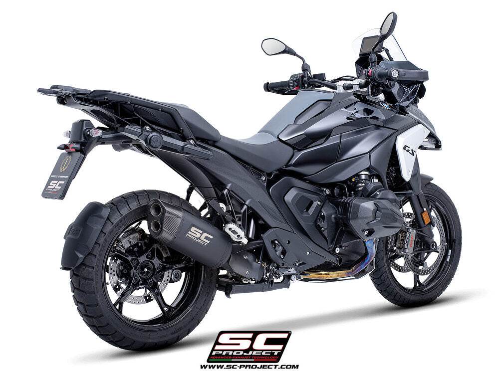 SC Project Adventure-R Black Titanium Silencer (Pannier Compatible) BMW R1300GS 2023-25 - Motorcycle Performance Store