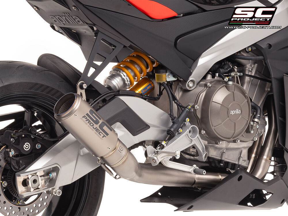 SC Project 2-1 CR-T Titanium Full System Aprilia Tuono 660 2025 - Motorcycle Performance Store