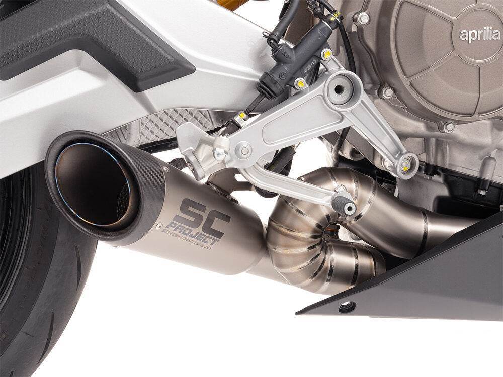 SC Project 2-1 S1 Titanium Full System Aprilia Tuono 660 2025 - Motorcycle Performance Store