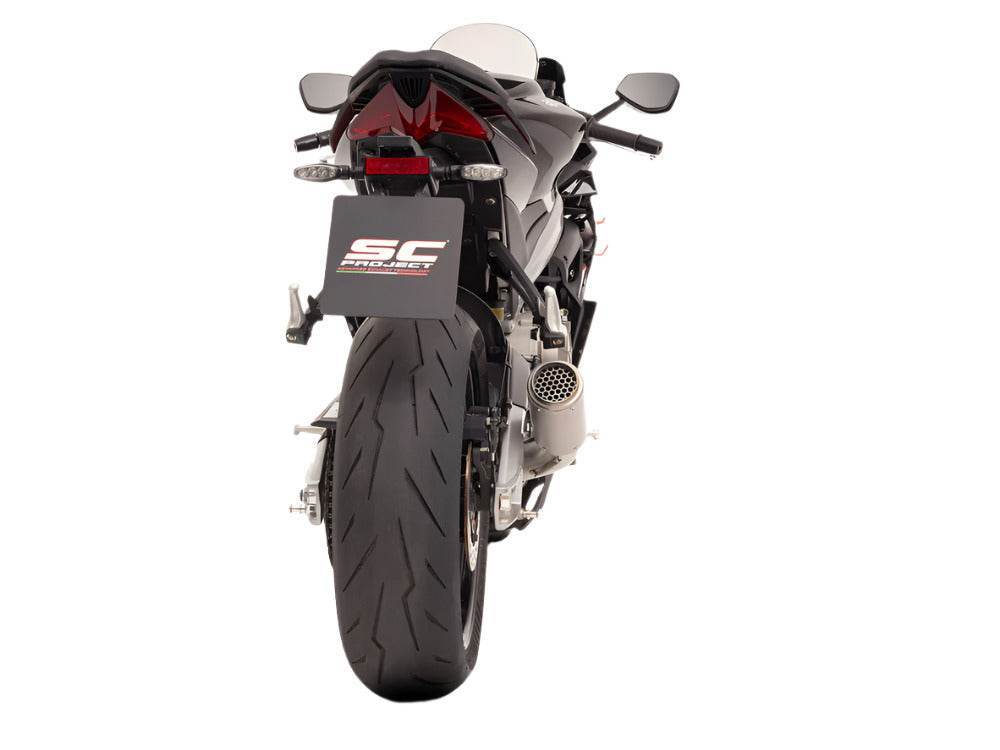 SC Project 2-1 CR-T Titanium Stoneguard Exhaust System Aprilia Tuono 660 2025 - Motorcycle Performance Store