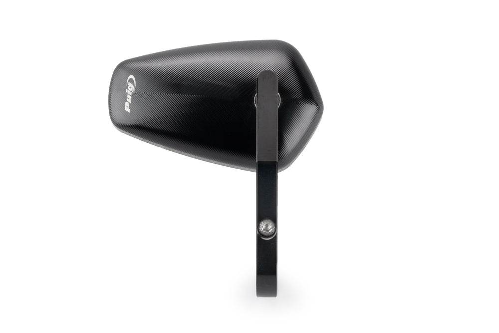 Puig Bond Black / Silver Bar End Mirrors - Motorcycle Performance Store