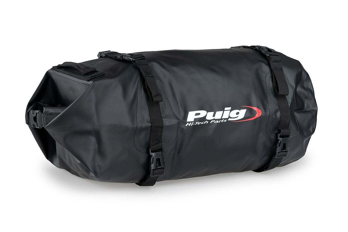 Puig 30 litre waterproof rear motorcycle bag PVC touring tail bag with secure mounting straps