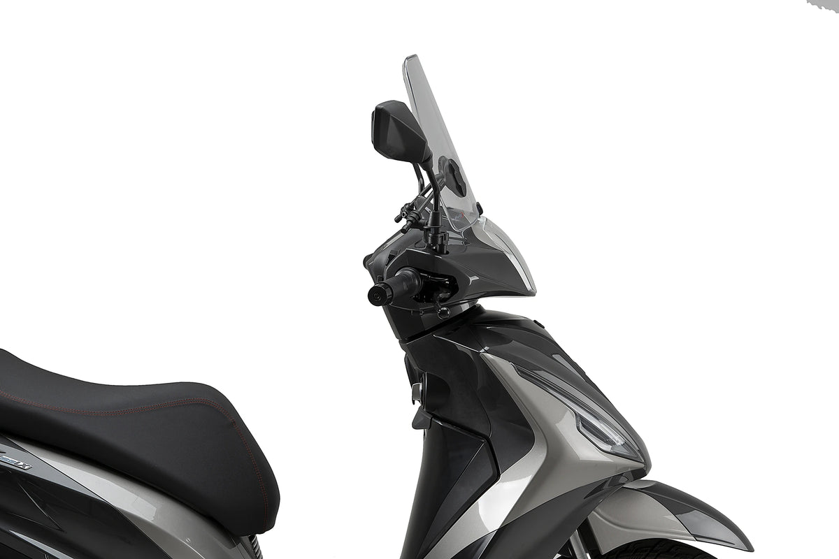Puig Trafic Windscreen Morbidelli SC 125 LX 2025-26, compact 3 mm polycarbonate scooter screen in light smoke or clear, Height 310 mm x Width 370 mm_4