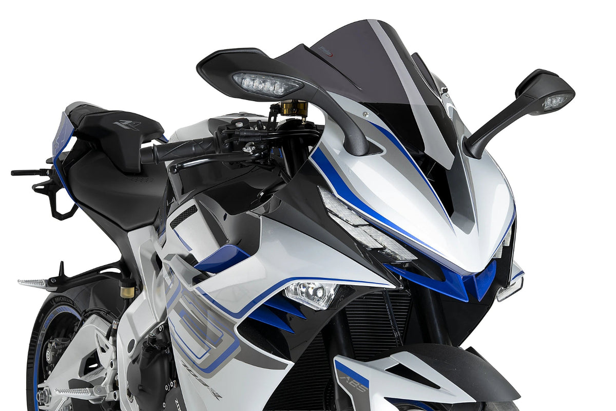Puig Z-Racing Screen Zontes 703 RR 2024-26, double-height 3 mm acrylic racing windscreen, Height 350 mm x Width 400 mm, available in six colours_2