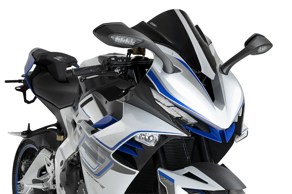 Puig Z-Racing Screen Zontes 703 RR 2024-26, double-height 3 mm acrylic racing windscreen, Height 350 mm x Width 400 mm, available in six colours_3