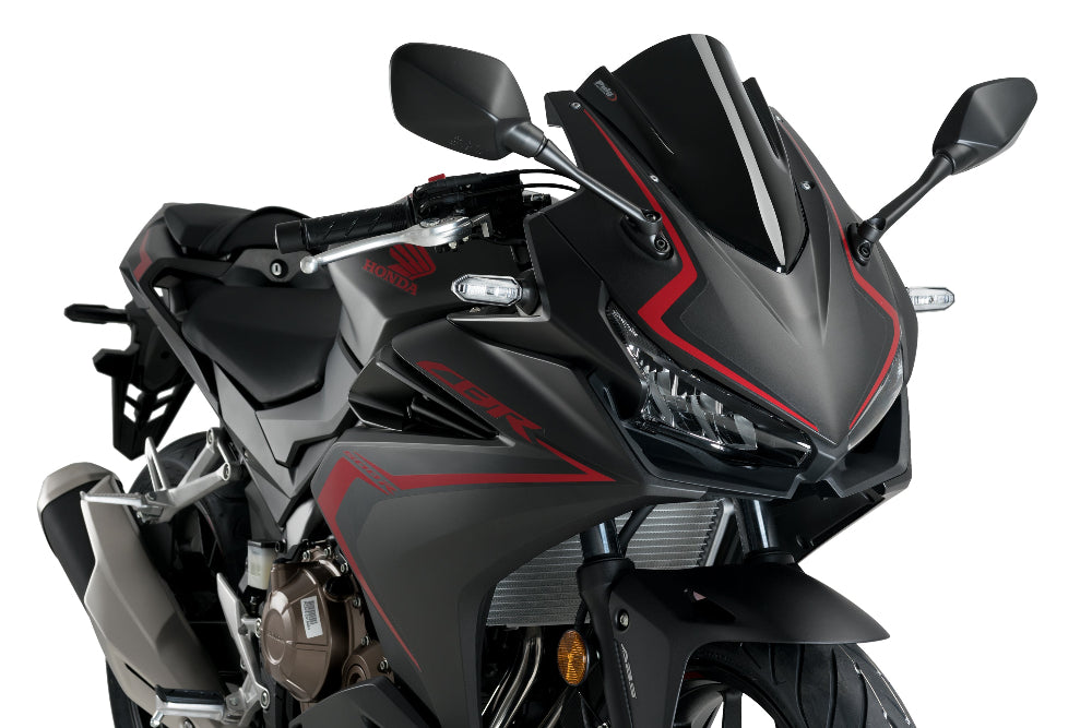 Puig Black Z Racing Screen installed on a Honda CBR500R 2019-2025