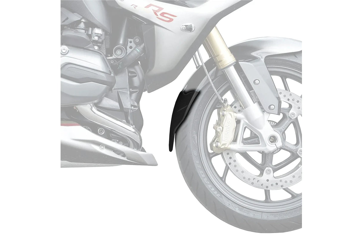 Puig front fender extension fitted to BMW R1200RS 2015–2018 black mudguard extender protection_1