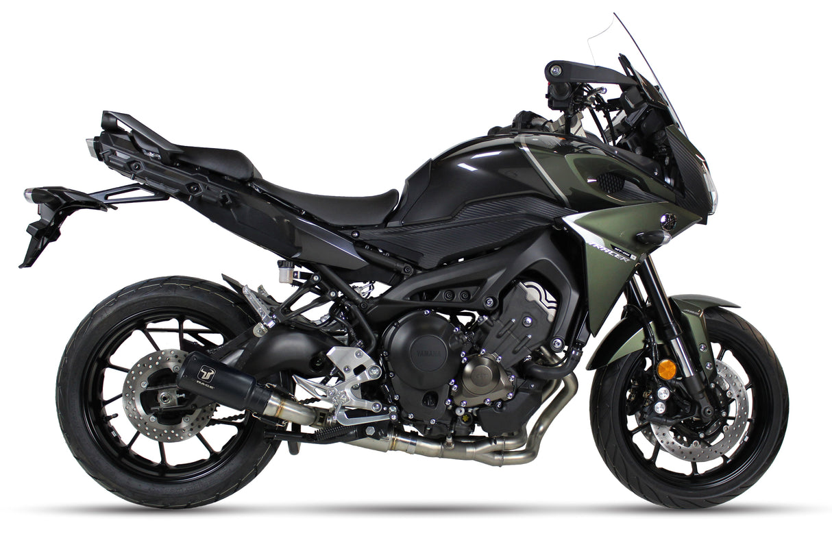 IXRACE M2 Black full exhaust system fitted to Yamaha MT-09 Tracer 2013-2020