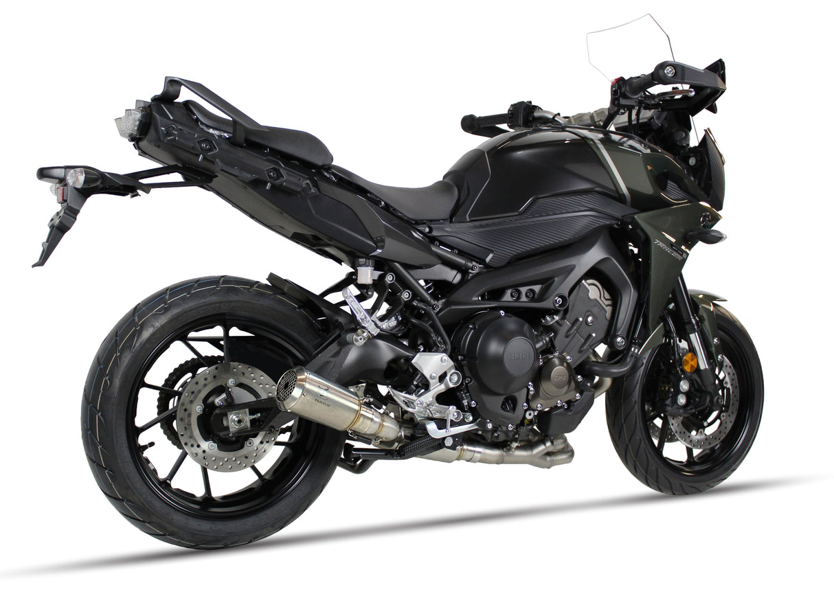 Ixrace MK2 Inox stainless steel full exhaust system installed on Yamaha MT-09 Tracer 2013-2020_1