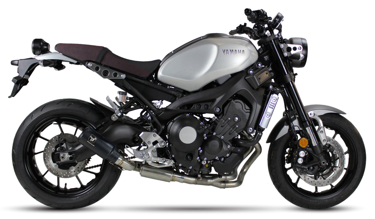 IXRACE M2 Black full exhaust system fitted to Yamaha XSR900 2016–2020