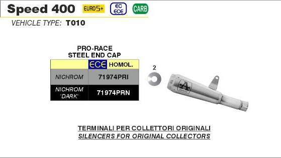 Arrow Pro Race Silencer Triumph Speed 400 2024 - Motorcycle Performance Store