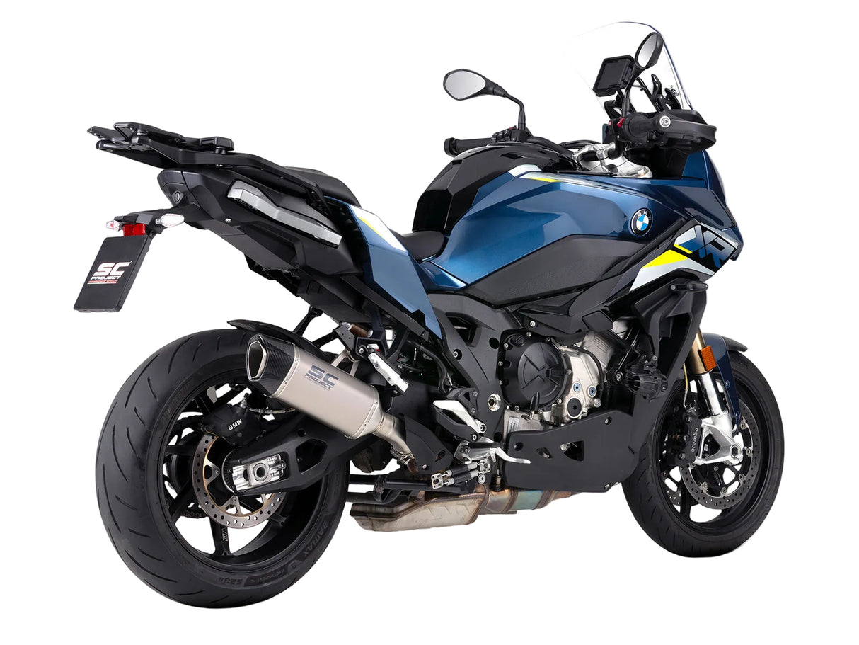 SC Project SC1-X titanium silencer for BMW S1000XR 2024-2026 Euro 5 plus homologated exhaust with carbon end cap_3