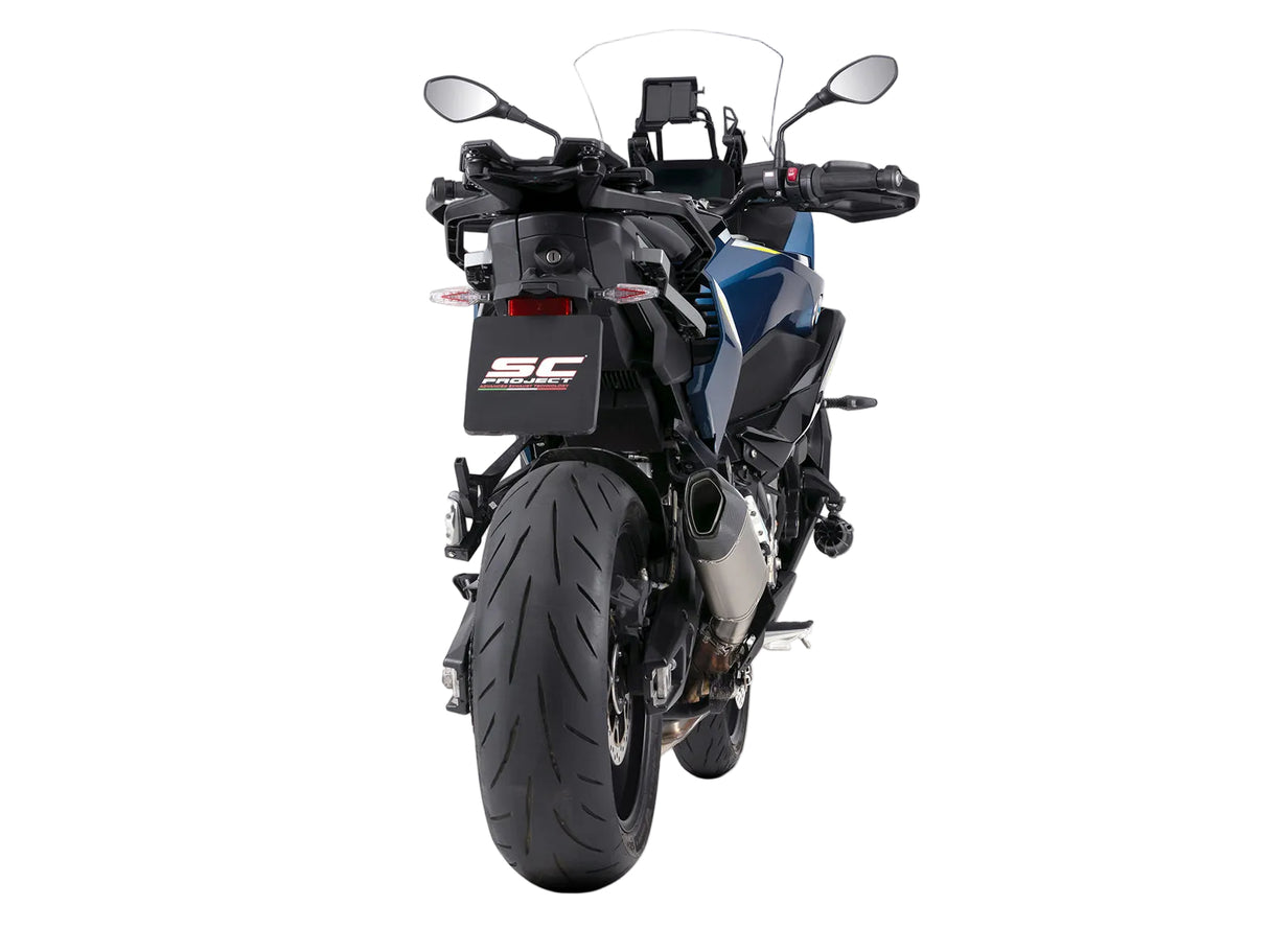 SC Project SC1-X titanium silencer for BMW S1000XR 2024-2026 Euro 5 plus homologated exhaust with carbon end cap_1