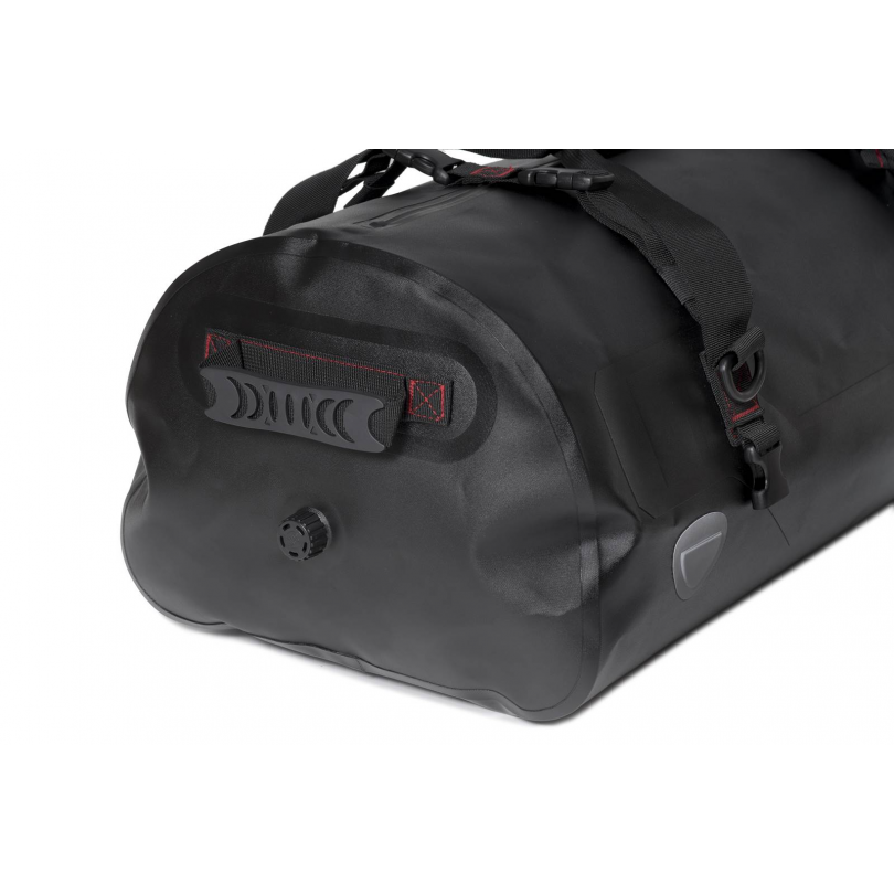 IXIL 50 litre waterproof motorcycle luggage bag black TPU dry bag with mounting straps and reflective strips for touring_3