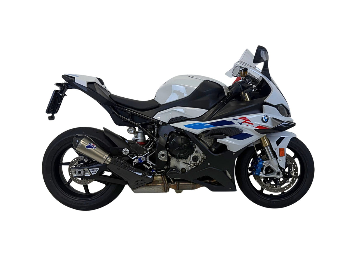 Termignoni titanium conical silencer fitted to BMW S1000RR 2019-2025 with carbon end cap_3