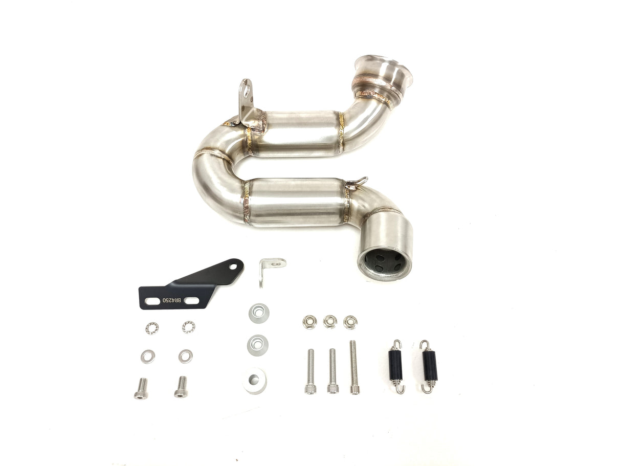 Ixil Race Xtrem conical stainless steel slip-on silencer for Zontes 703 RR with removable dB killer and satin finish_3