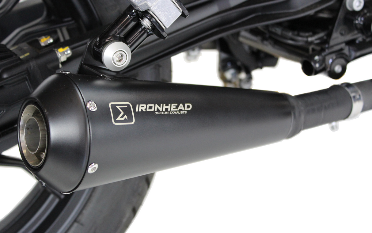 Ironhead Black Conical Silencers Moto Guzzi V7 III 2017-20 image 3