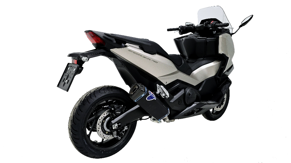 Termignoni Titanium Black Slip on Exhaust installed on a Honda Forza 750 Scooter_2