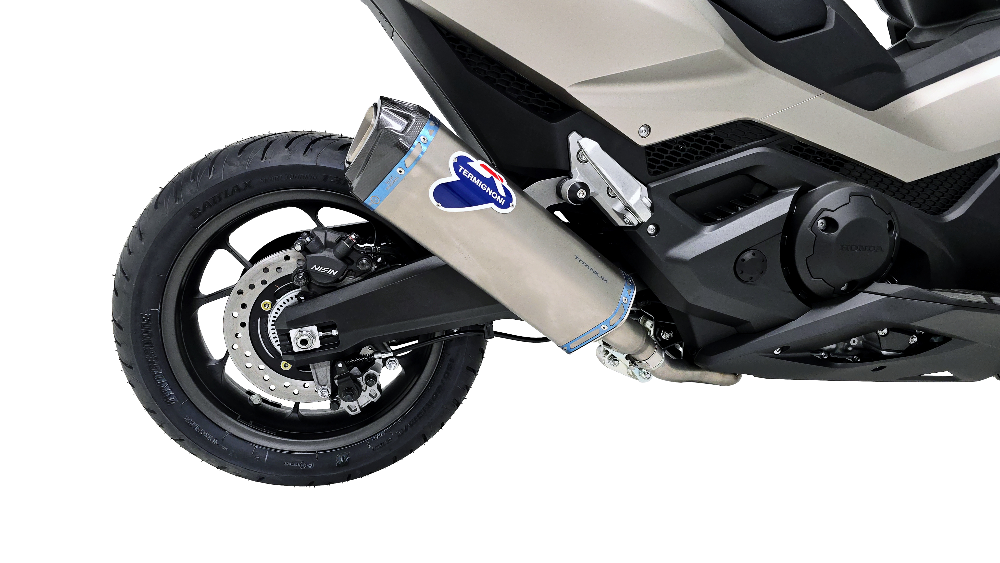Termignoni Titanium slip on Silencer installed on the Honda Forza 750 2024-2025