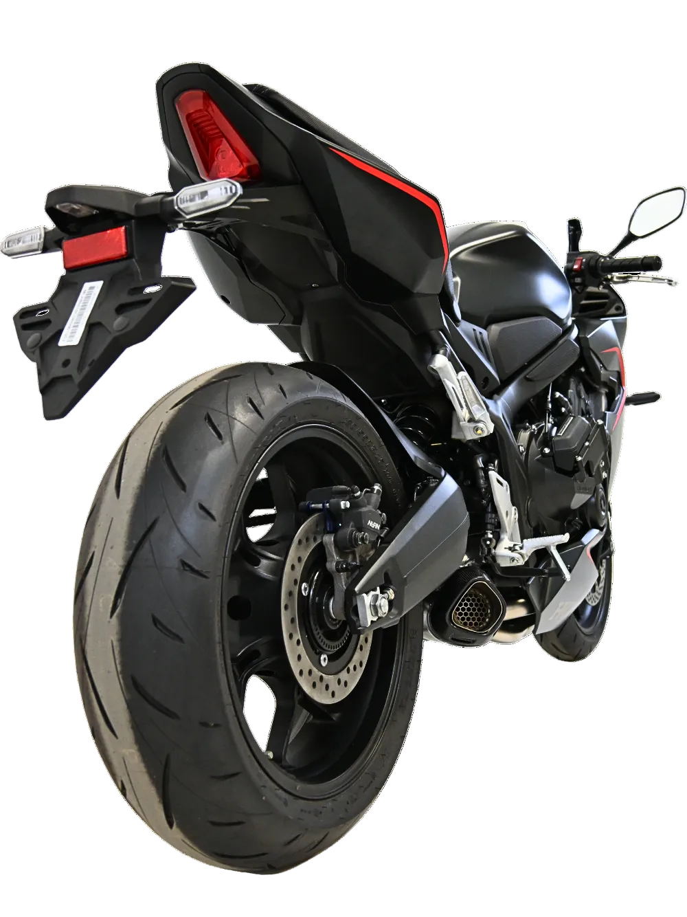 Termignoni Relevance Conical Black-Blue Titanium Full System installed on a Honda CBR650R 2018-26