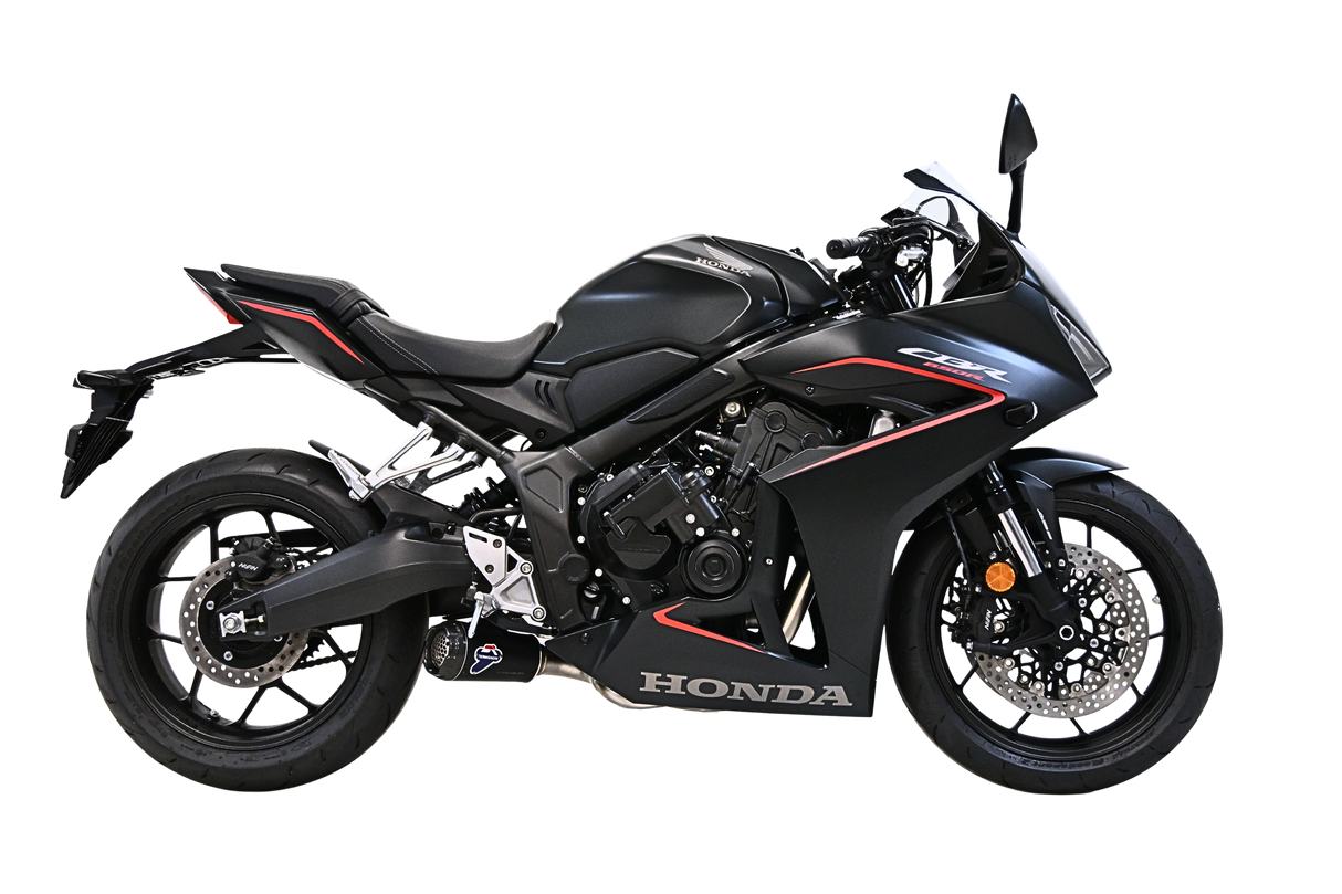نظام عادم كامل من التيتانيوم الأسود من تيرمينيوني GP2R-RHT لهوندا CBR650R موديل 2025
