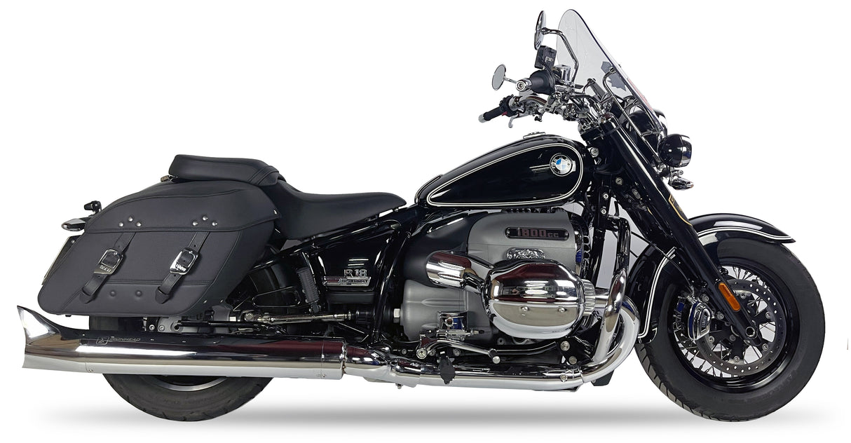Ironhead Round Chrome Exhaust Silencers BMW R18 2020-23 image 2