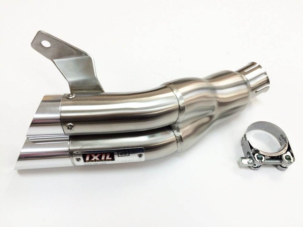 IXIL Hyperlow Dual Exit Silencer Suzuki Gladius SFV650 2009-15 - Motorcycle Performance Store