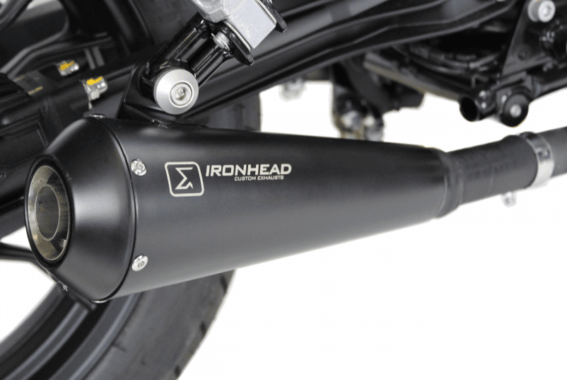 Ironhead Conical Black Silencers Moto Guzzi V7 Special 850 2021-24 - Motorcycle Performance Store