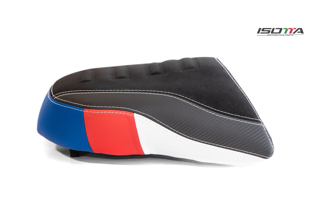 Isotta Comfort Pillion Seat Black/White/Red/Blue HP BMW R1200GS 2013-19 image 5