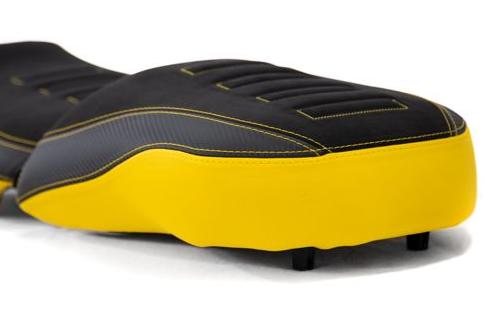 Isotta Comfort Pillion Seat Black/Yellow 40th Anniversary BMW R1200GS 2013-19 image 3