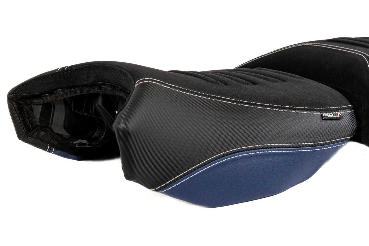 Isotta Comfort Riders Seat Black/Blue/Red Trophy BMW R1250GS 2019-23 image 2
