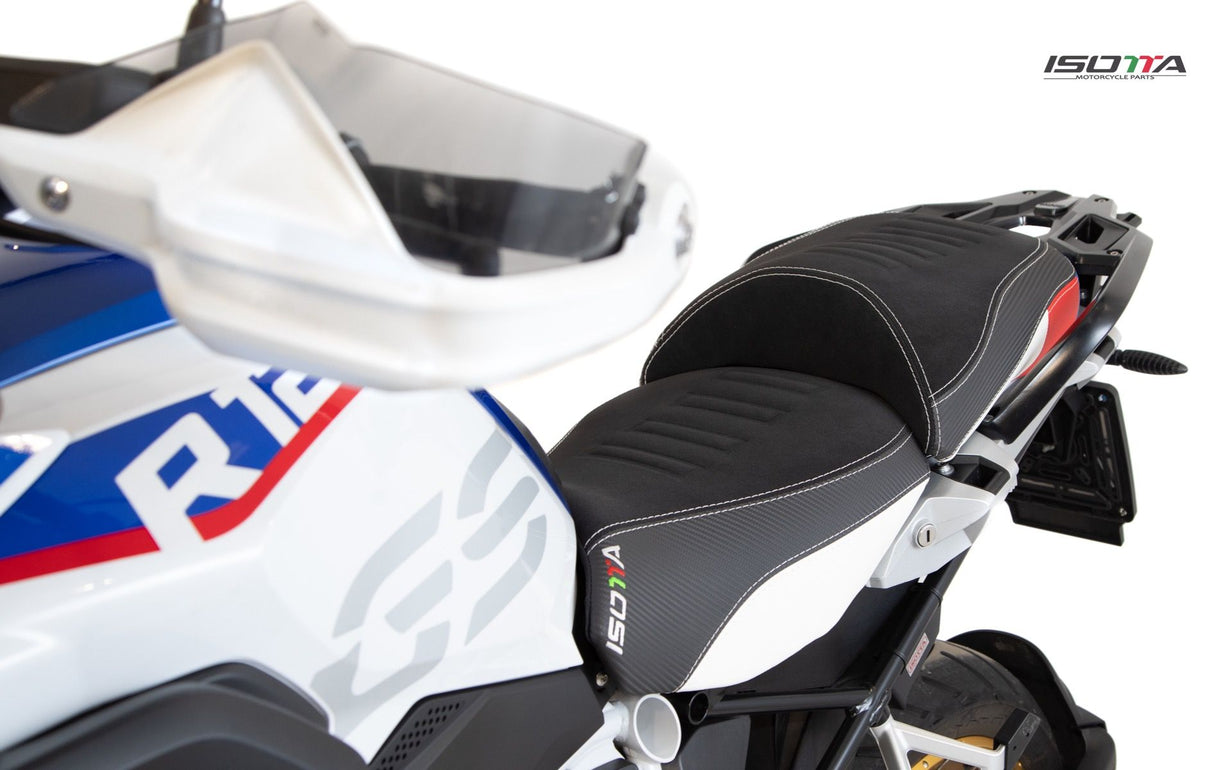 Isotta Comfort Riders Seat Black/White/Red/Blue HP BMW R1250GS 2019-23 image 4