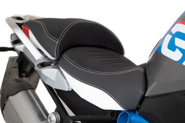 Isotta Comfort Riders Seat Lowered Black/White/Red/Blue HP BMW R1200GS 2013-19 image 2