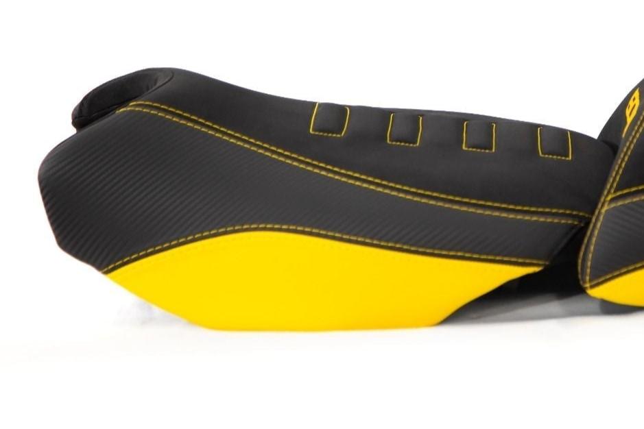 Isotta Comfort Riders Seat with Prostate Channel Lowered Black/Yellow 40th Anniversary BMW R1200GS 2013-19 image 2
