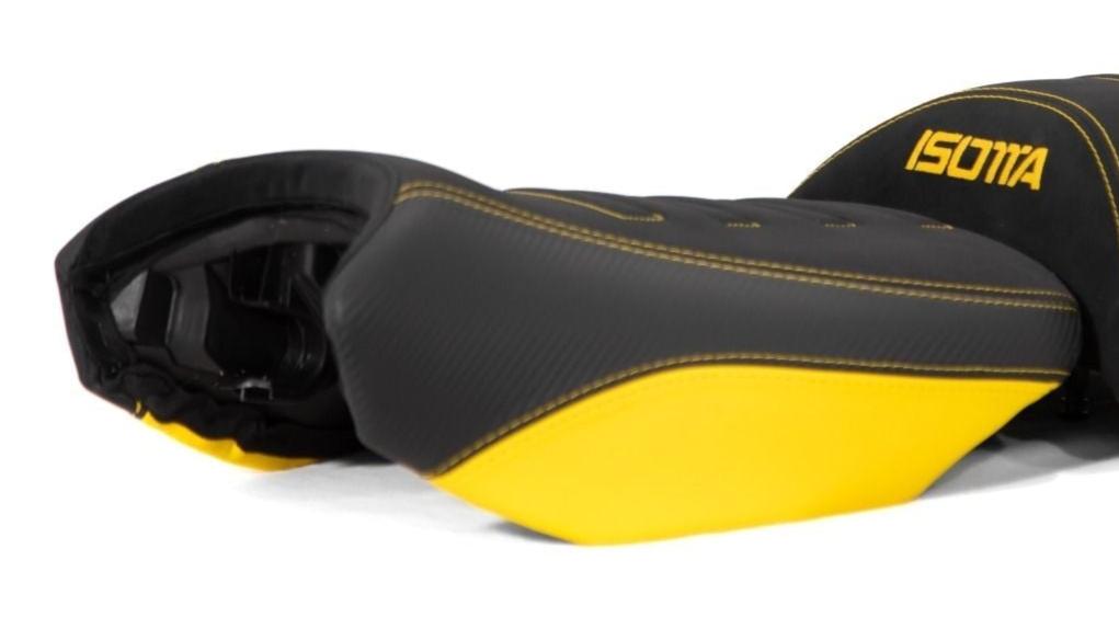 Isotta Comfort Riders Seat with Prostate Channel Lowered Black/Yellow 40th Anniversary BMW R1200GS 2013-19