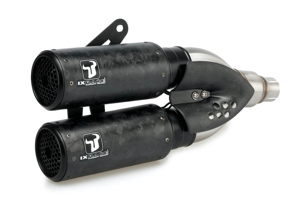 Ixrace DCX2 Dual Silencers BMW R Nine T 2023-24 - Motorcycle Performance Store