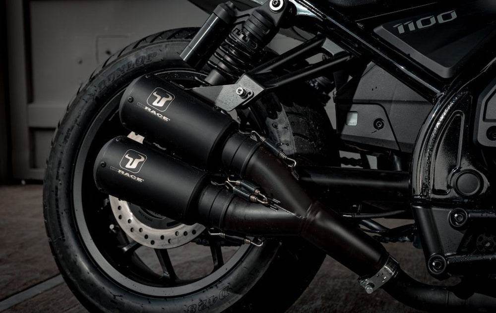 IXRACE Mk2 Dual Black Silencers Honda Cmx 1100 Rebel 2021-26 image 4