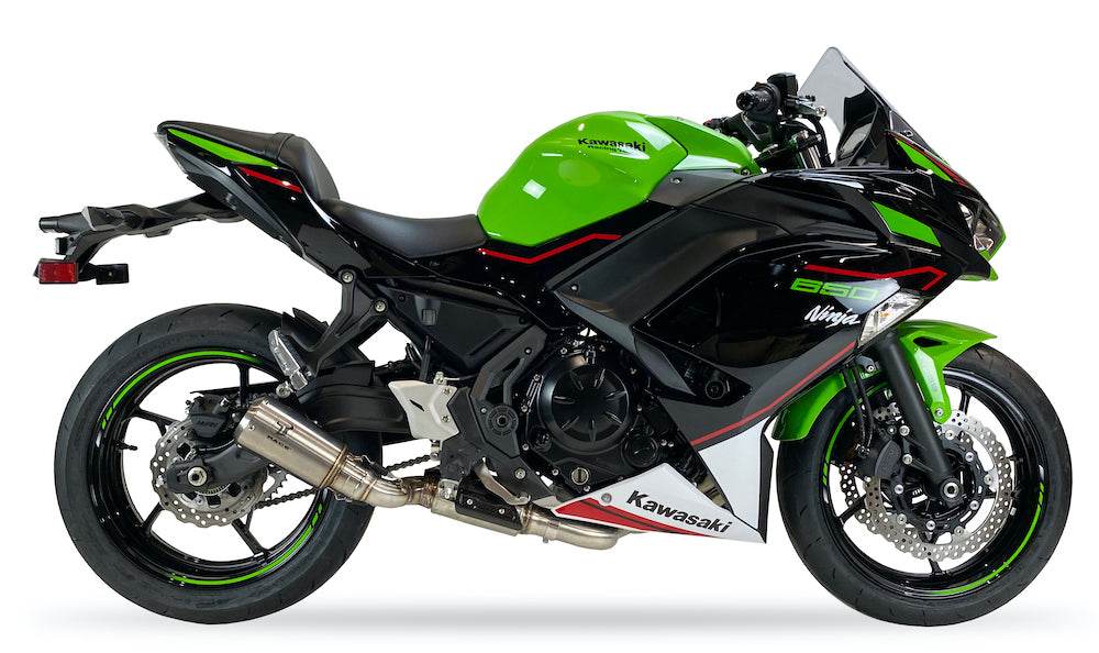 Ixrace MK2 Inox Exhaust System Kawasaki Ninja 650 2017-19