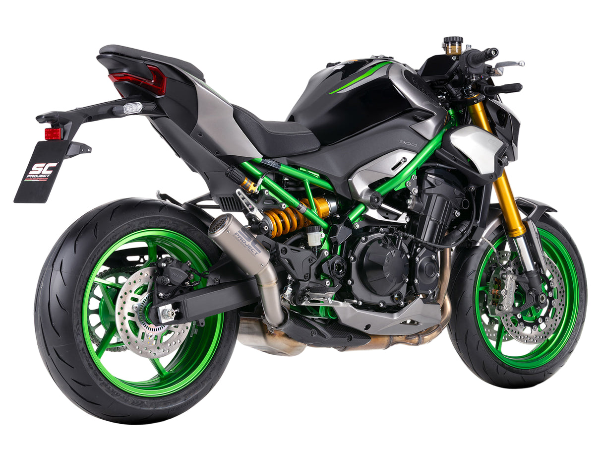 SC Project CR-T Titanium Stoneguard Grid Silencer (No Heat Shield) Kawasaki Z900 2025-26