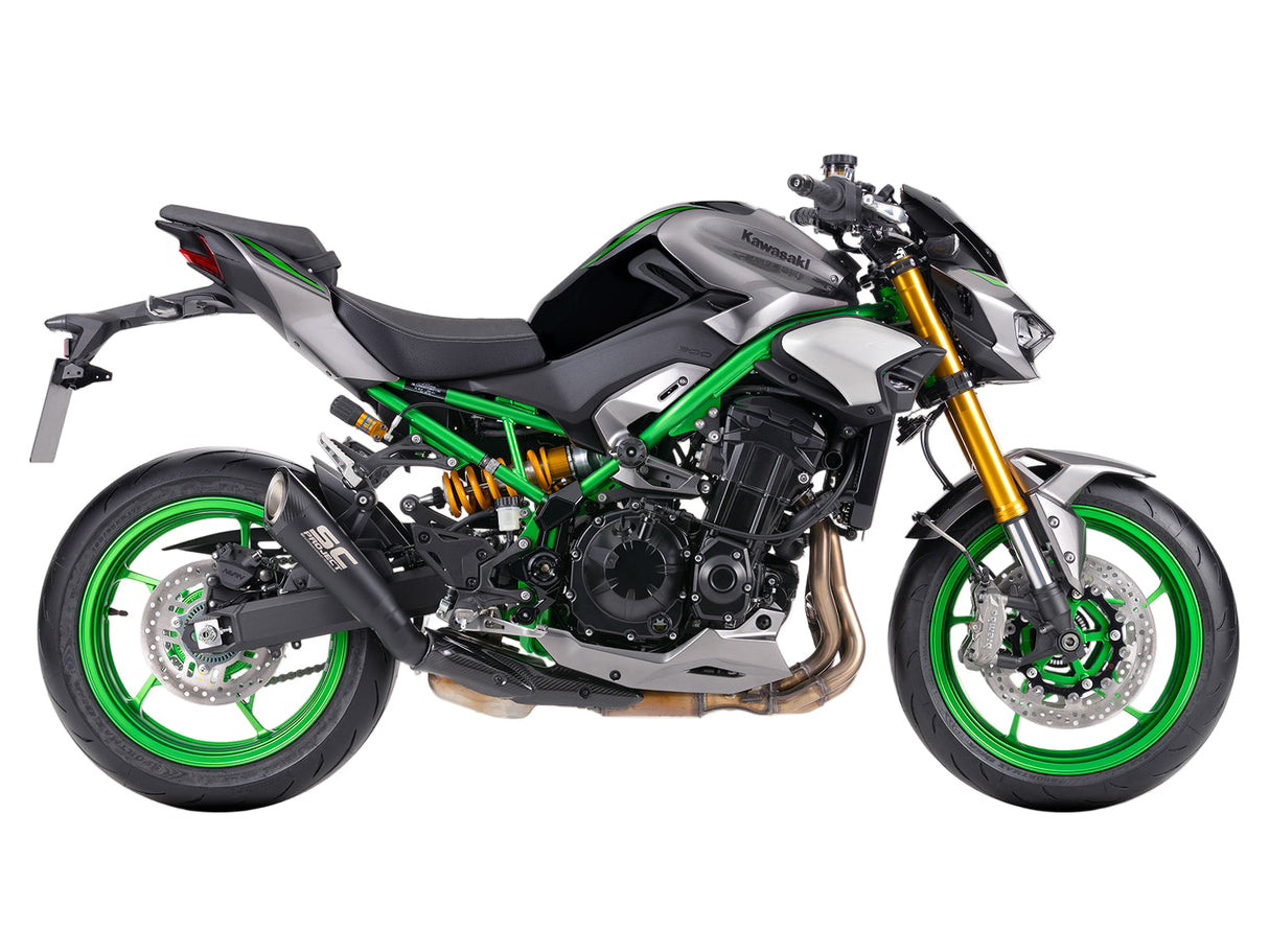 SC-Project S1 matt black titanium silencer for Kawasaki Z900 2025-26