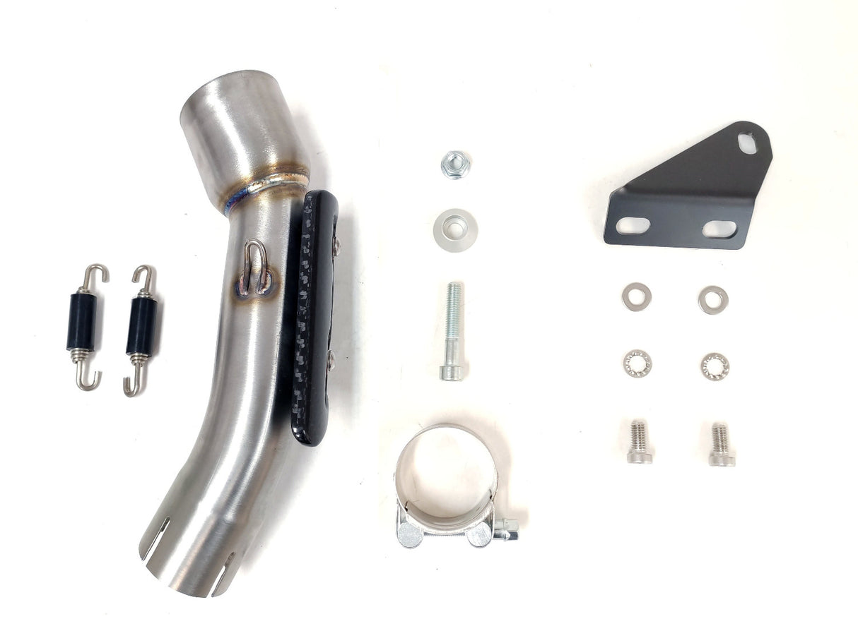 Ixrace MK2 inox stainless steel silencer KTM 390 Adventure conical exhaust GP style outlet road legal with removable db killer_3