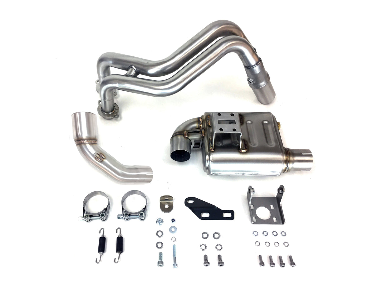 Ixrace MK2 Black full exhaust system installed on Yamaha MT-07 with GP-style outlet 2013-2020_3