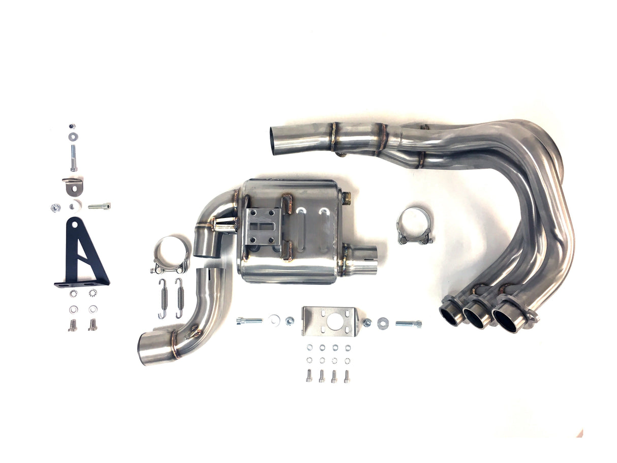 IXRACE M2 Black full exhaust system fitted to Yamaha MT-09 2013-2020_3