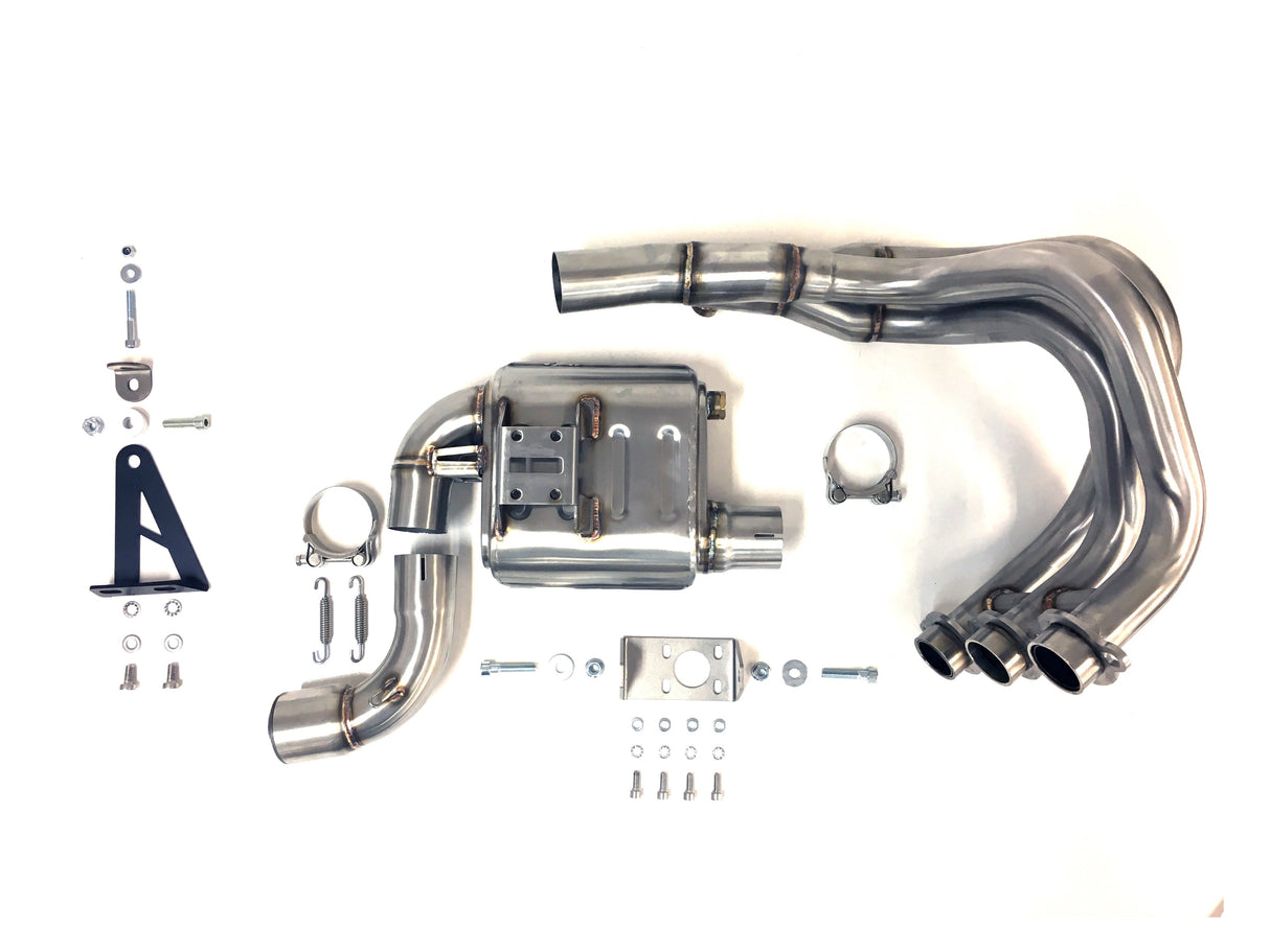 IXRACE M2 Black full exhaust system fitted to Yamaha XSR900 2016–2020_3