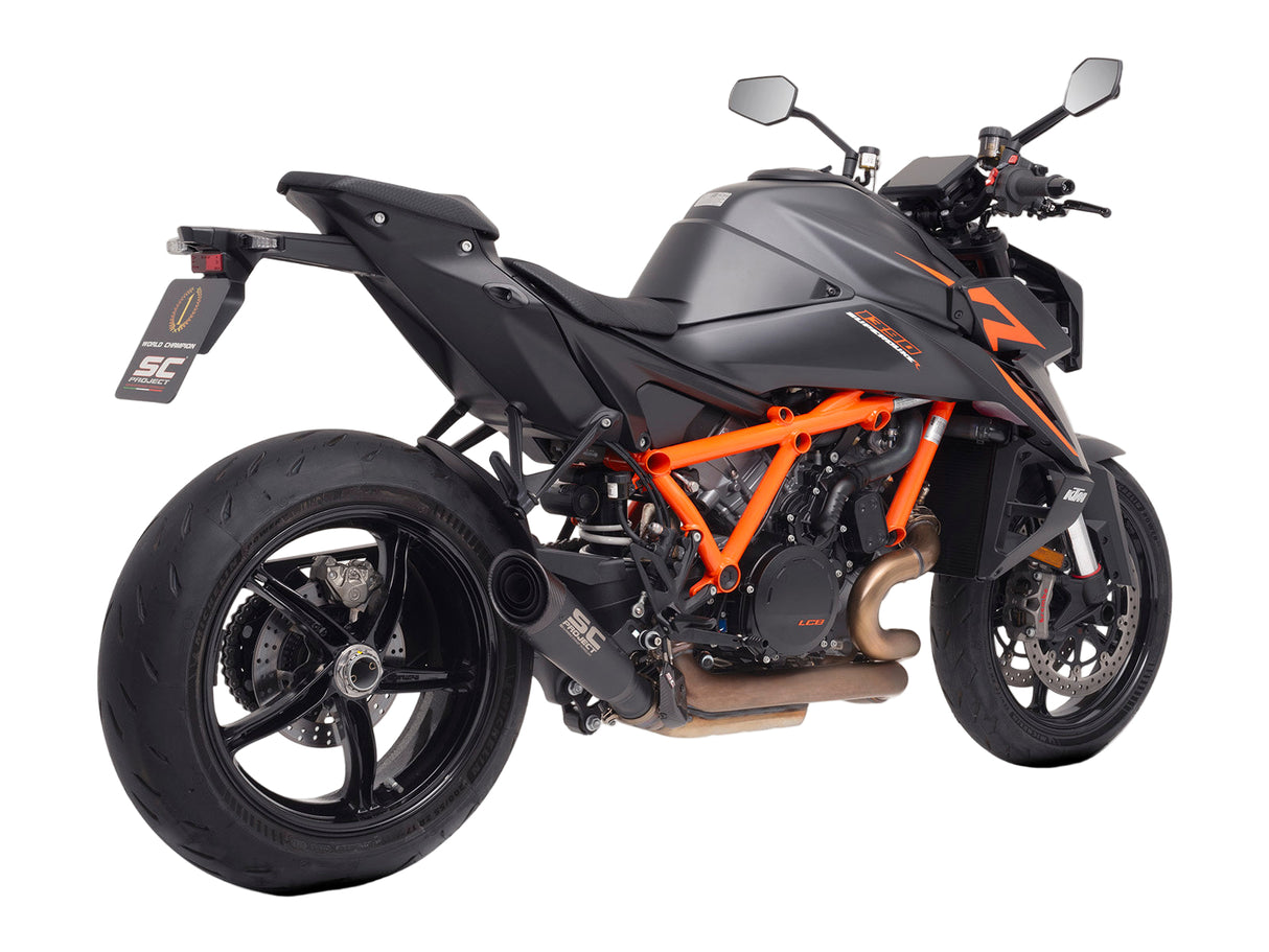 SC Project S1 Matt Black Titanium Silencer KTM 1390 Superduke R 2024-25