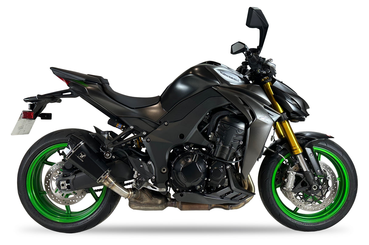 Ixrace M8 dual black silencer for Kawasaki Z1100 SE 2025–2026 road legal exhaust