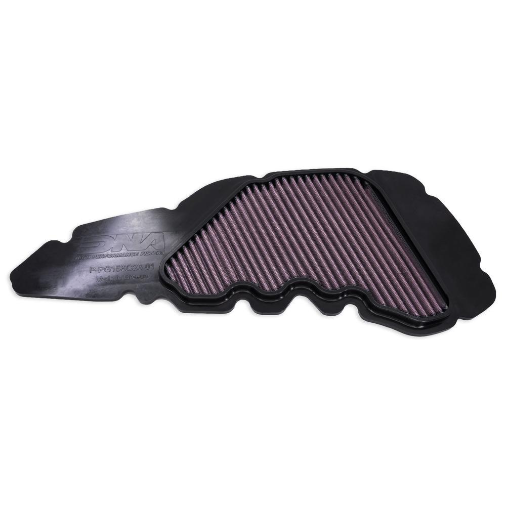 DNA high-flow performance air filter fitted to Piaggio Medley 200 2025 airbox for city riding_2
